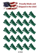 Green Plastic Mini Roof Snow Ice Guard - 25 Pack | Prevent Sliding Snow Buildup