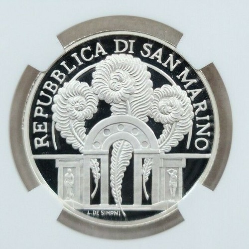 2008 SAN MARINO SILVER 10 EURO ANDREA PALLADIO NGC PF 69 ULTRA CAMEO TOP POP - Picture 2 of 4