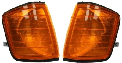 CLIGNOTANT AVANT DROITE + GAUCHE POUR MERCEDES 190 W201 10.82-08.93 ORANGE - Photo 1/3