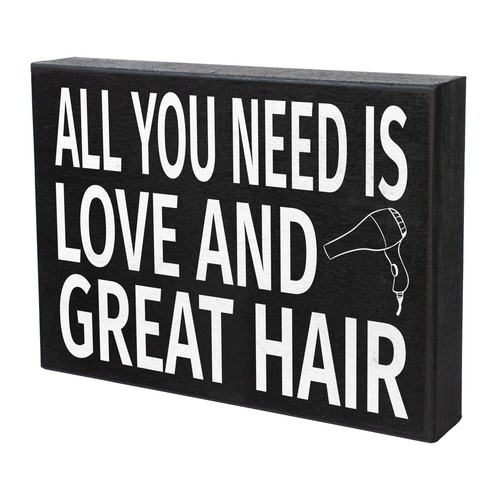 JennyGems All You Need Is Love and Great Hair Sign, Hair Stylist Salon Gift - Picture 9 of 10