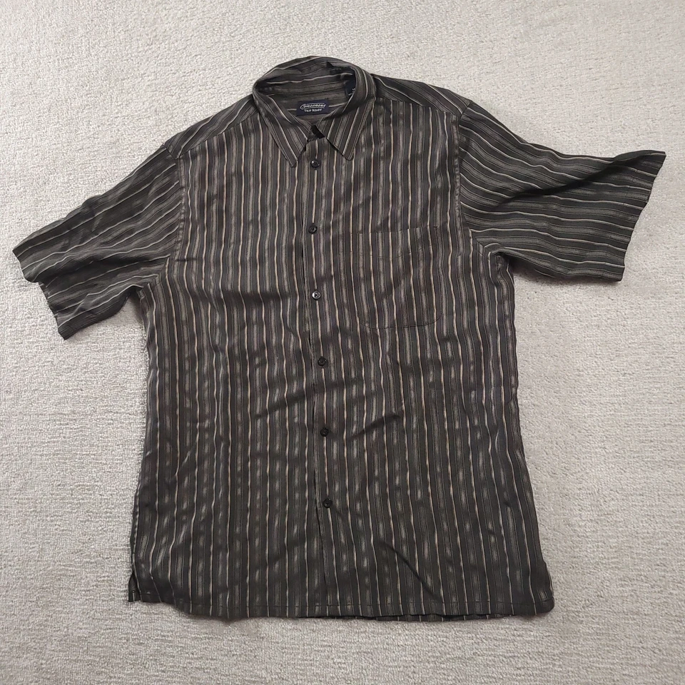 Consensus Trip Ready Short Sleeve Lightweight Camp Shirt Men's Medium Gray - Image 2 of 4