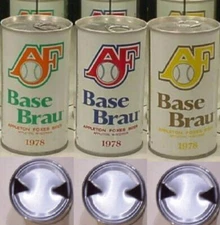 AF Base Brau Beer S/S lot of 3 12 oz Cans Stevens Point Wisconsin AF3 H/G B/O