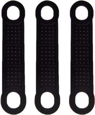 50 Pieces Black Non-Slip Rubber Clothing Hanger Grips 10.5 x 2cm,