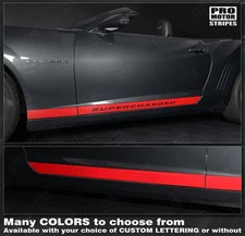 Chevrolet Camaro 2010-2023 Rocker Panel Side Stripes Decals (Choose Color)