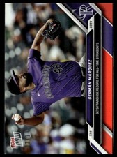 2024 Topps Now 421 German Marquez Colorado Rockies Record Ks Red 02/10
