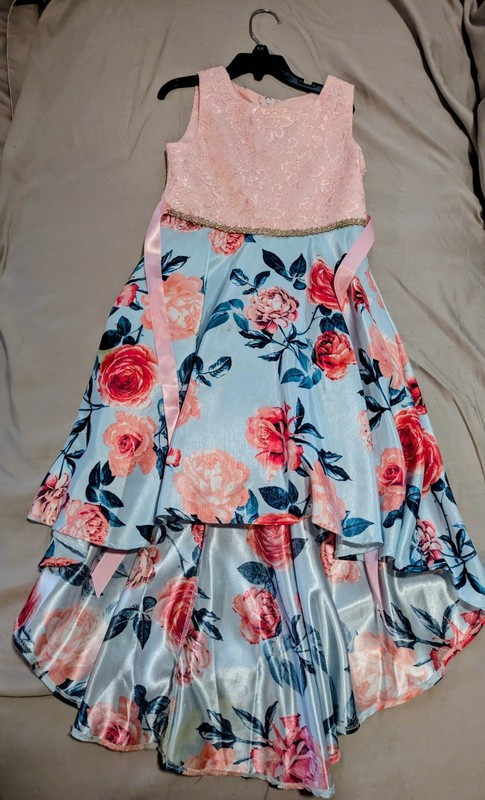 Girls Dress pink flowers