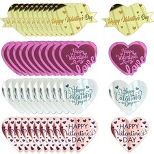 Happy Valentine's Day Cupcake Toppers 40Pcs Valentine's Day Cake Topper Acryl...