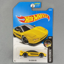 2017 Hot Wheels '90 Acura NSX Yellow HW Nightburnerz 4/10