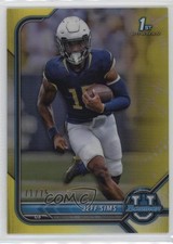2021-22 Bowman U Chrome Prospects Yellow Refractor /75 Jeff Sims #44 0wq