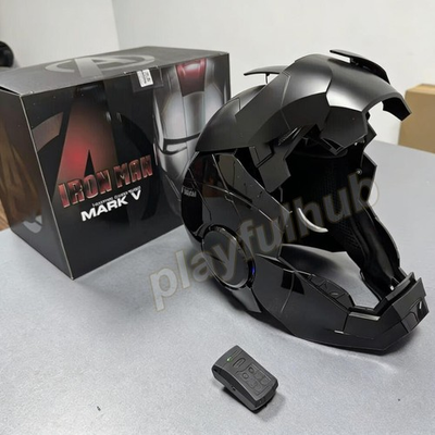#ad Iron Man Black Mask Cosplay AUTOKING MK5 1:1 Helmet Wearable Voice control $149.00