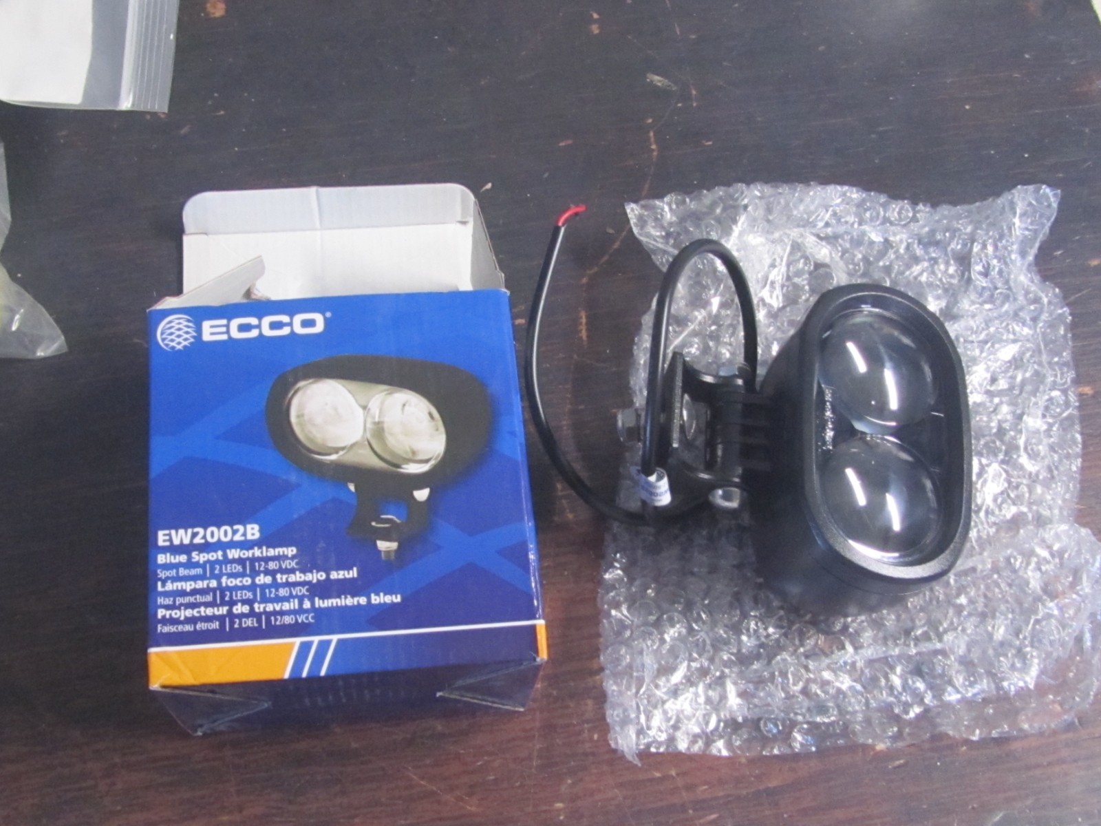 NEW ECCO EW2002B Forklift Safety Spot Worklamp 2 Light LED Blue 12-80V UL