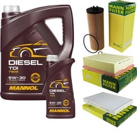 Mann Inspektionspaket 6L Mannol Diesel TDI 5W-30 FüR Audi A4 Avant 2.5