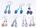 925 Sterling Silver Hook Czech Glass Beads Luster Pearl Dangle Earrings (#E60p) — photo 4
