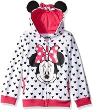 Disney Girls' Minnie Hoodie with Bow and Ear