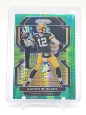 AARON RODGERS 2021 PANINI PRIZM HYPER GREEN #138 /175 PACKERS FOOTBALL Q5454