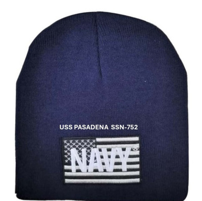 USS PASADENA  SSN-752 *SKULL CAP/HAT EMBROIDERED. NAVY OFFICIAL LICENSE