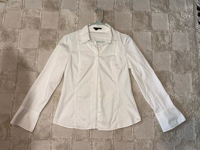 Women s Hugo Boss Slim Fit Cotton Blend White Button Down Size S