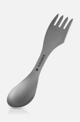 3in1 Titan Camping Besteck Outdoor Göffel Spork Messer Löffel Gabel inkl. Tasche