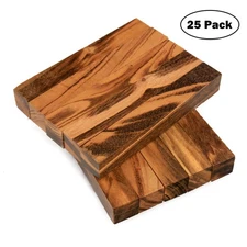 Goncalo Alves / Tigerwood Ebony Wood Pen Blank, 3/4" x 3/4" x 5", Pack of 25