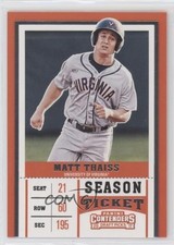 2017 Panini Contenders Draft Picks Season Ticket Matt Thaiss (Grey Jersey) 2u3