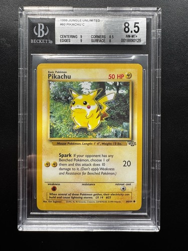 Red Logo Australian 4th Print Red Cheeks Pikachu 60/64 BGS 8.5 - Bild 1 von 2