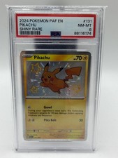 Pikachu PAF 131/091 Paldean Fates Shiny Carta Pokemon PSA 9