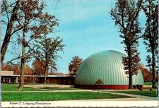 Flint Michigan Robert T. Longway Planetarium Dome Continental Postcard B091