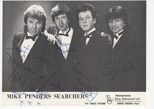 Mike Pender's Searchers Signed 6 x 8 Photo / Autographed Merseybeat Rock Band