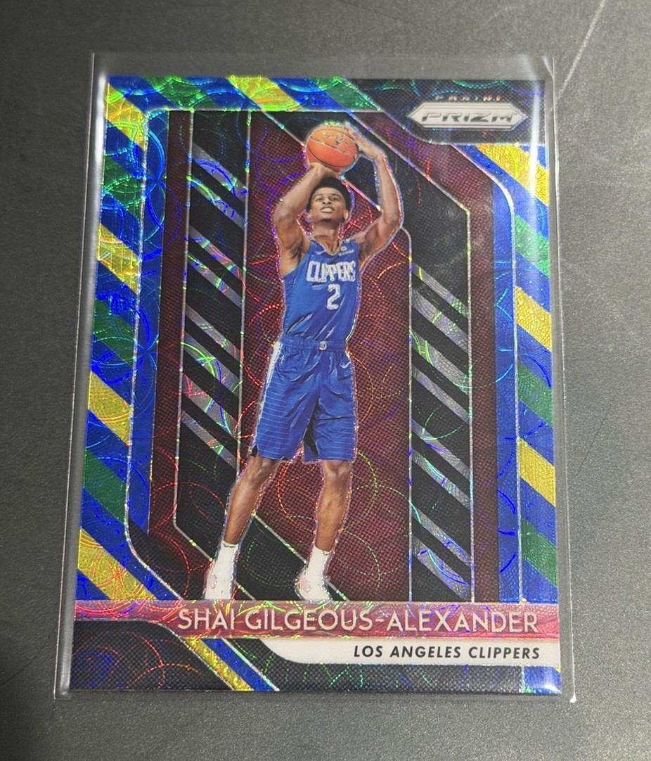 2018-19 Prizm Shai Gilgeous-Alexander #184 Choice Blue Yellow Green Rookie RC