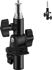 U-Shape Camera Flash 180 Swivel Mount Bracket with Standard 1/4 to 3/8 Inch Meta