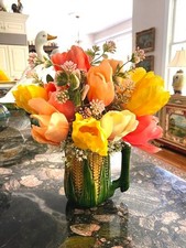 Silk Flower arrangement/bouquet in Vintage Co...