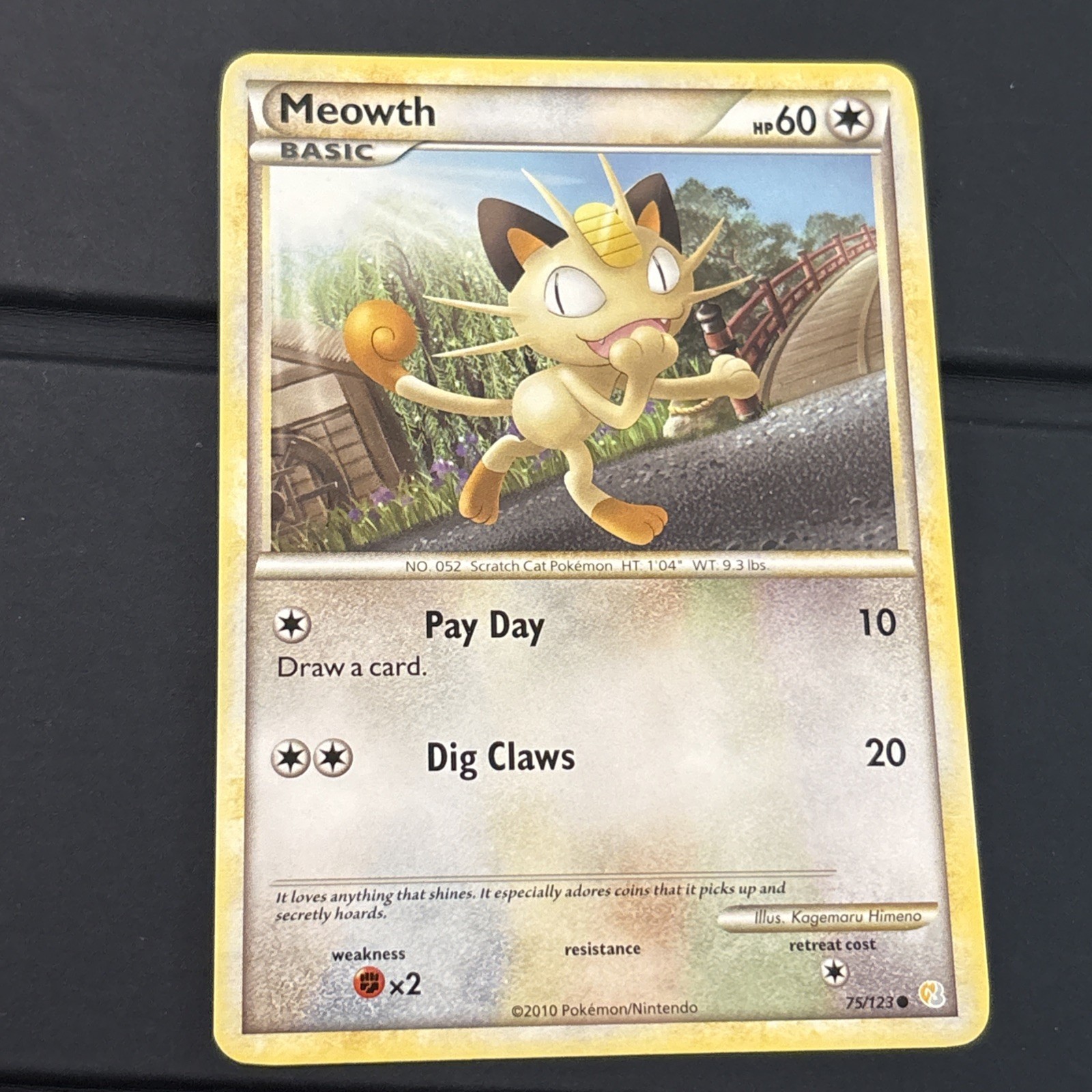 Meowth 75/123 Heartgold & Soulsilver Regular