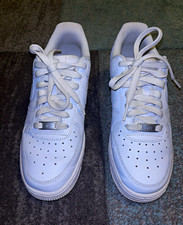 Nike Air Force 1 Low Triple White Leather Lace Up Women  s Sneakers DD8959-100