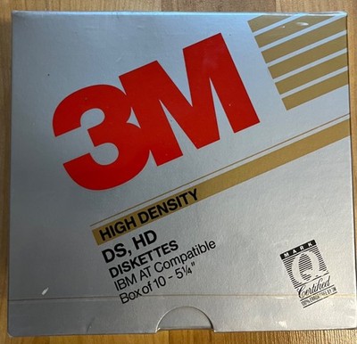 10x DS,HD 3M 5.25'' zoll disketten - SEALED - 5 1/4 inch floppy disks - ''NEW''