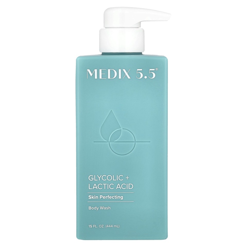 Body Wash, Skin Perfecting, Glycolic + Lactic Acid, 15 fl oz (444 ml)