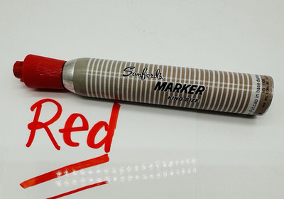 Vintage Sanford King Size Permanent Marker RED Stinky Smelly Metal WORKS