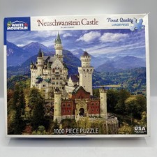 Neuschwanstein Castle Puzzle 1000 Large Pieces White Mountain Puzzle Co. Used