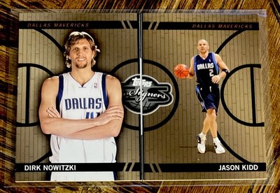 2008-09 TOPPS CO-SIGNERS CHANGING FACES BRONZE JASON KIDD DIRK NOWITZKI 5/899