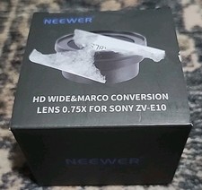 Neewer LS-30 HD Wide/ Marco Conversion Lens 0.75X for Sony ZV-E10