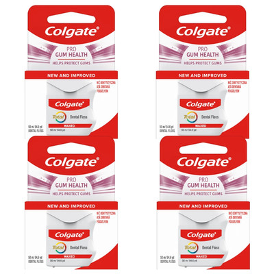 Colgate Total Pro Gum Health Dental Floss For Strong Clean 50meters (Pack Of 4)