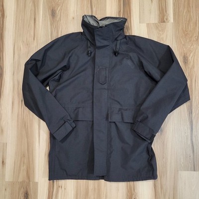 US Navy Cold Weather GoreTex Parka Black Small LONG Hooded Rain Jacket