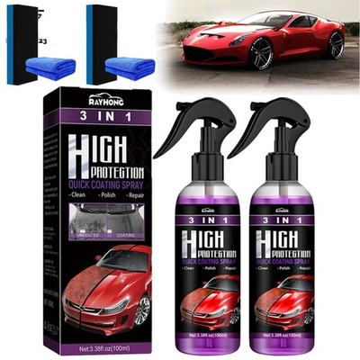3 in 1 Auto Politur & Lackversiegelung Spray   Hoher Keramikschutz für 2 Stück