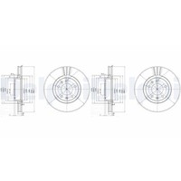2X Delphi Bremsscheiben 283Mm BelÜFtet Vorne Passend FüR CitroËN XM Peugeot 407