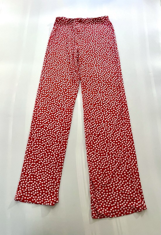 Elegance Miss Viscose Pants Red With White Polkadots Europe Size 36