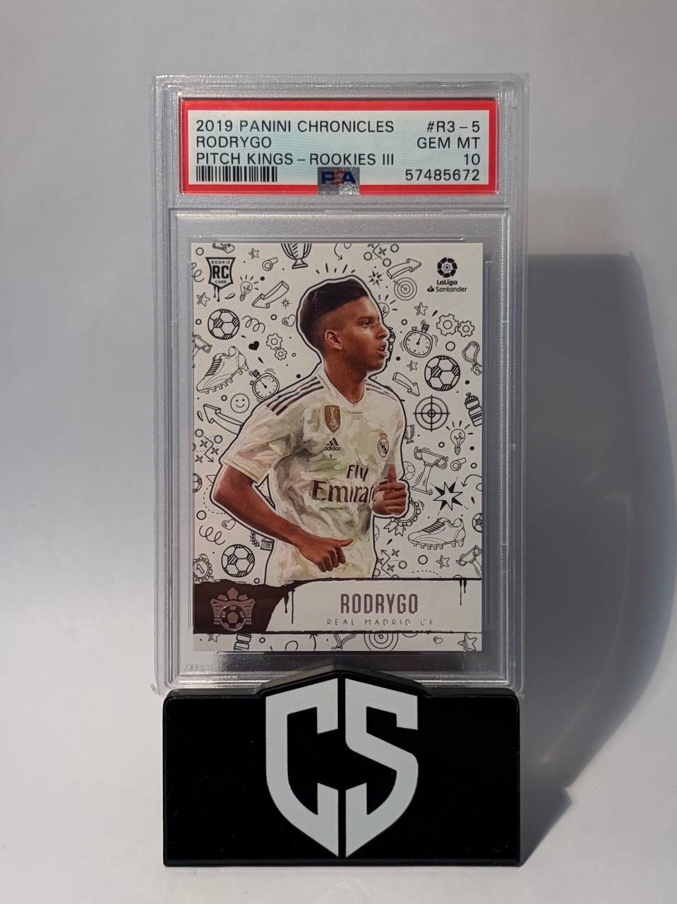 2019-20 Panini Chronicles Rodrygo Pitch Kings Rookies III - PSA 10