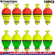 10Pcs Fishing Bobbers, Weighted Fishing Bobbers Foam snap-on Fishing Bobbers 
