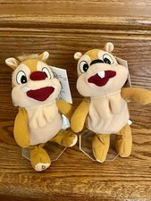 Lot of 2 Chip  Dale Disney Store Mini Bean Bag Plush Set NWT