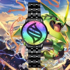 Pokemon Mega Evolution Bracelet Engraved Wrist Watch