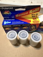 Vtg Polaroid 400 35mm Film 96 Exposures 3 Rolls of 24- 1/4used Exp 9/2003