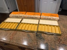 QTY 3 Logan Metal Deluxe Slide File No 115 Gold Storage 2x2 35MM 300 Slides